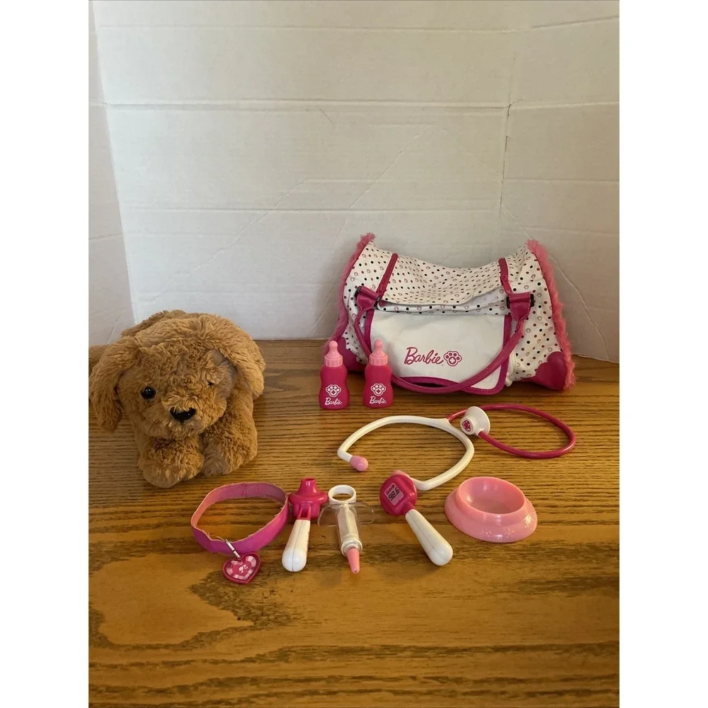 The Barbie Hug N Heal Pet Doctor‎ Kit & Barking Puppy Dog Toy Mattel Works 10'